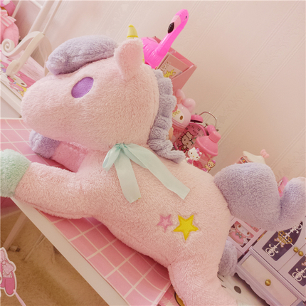 Pink/Mint Green Unicorn Hold Pillow Doll AD10202