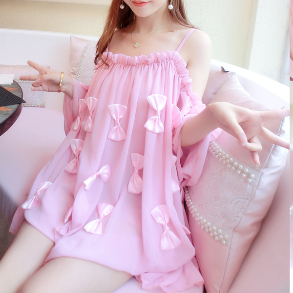 Sweet Bowknot Chiffon Blouse AD0069