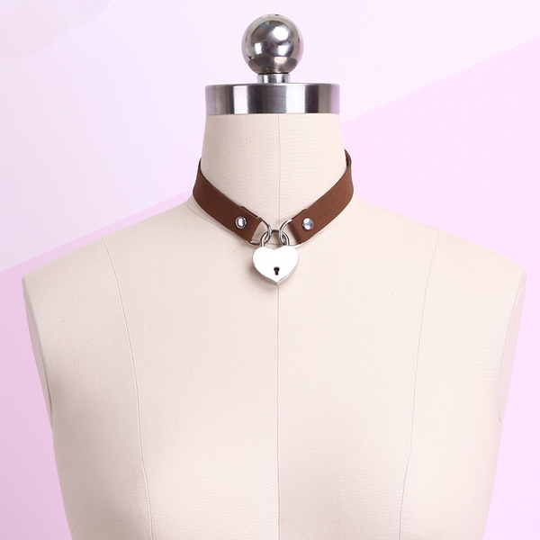 Harajuku Heart Key locker Collar AD11417