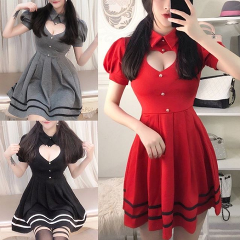 Sexy,Hollow Out,Heart Dress,skirts,