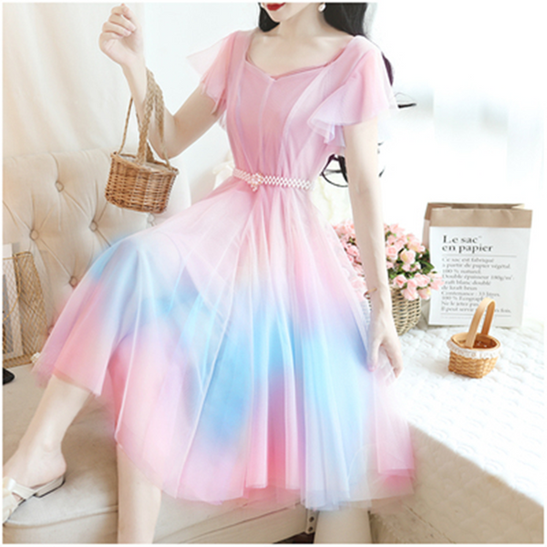 Rainbow Gradient Dress AD10981