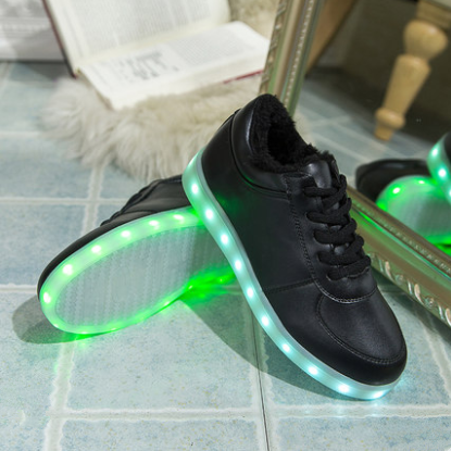 LED Colorful Fluorescent USB Charging Light Shoes AD10253