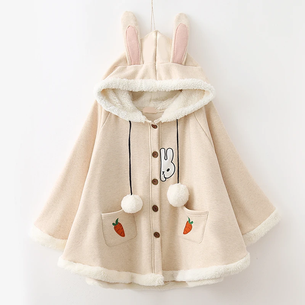 Rabbit Carrot Hoodie Cloak Coat AD12694