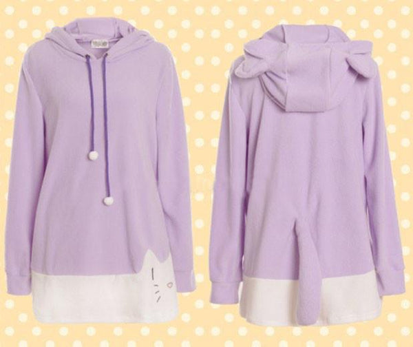 Neko Cat Ears Purple Hooded AD10168