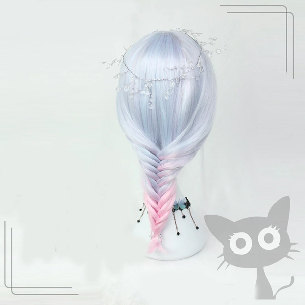 Pastel Blue Pink Mixed Wig AD11151