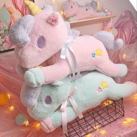 Pink/Mint Green Unicorn Hold Pillow Doll AD10202