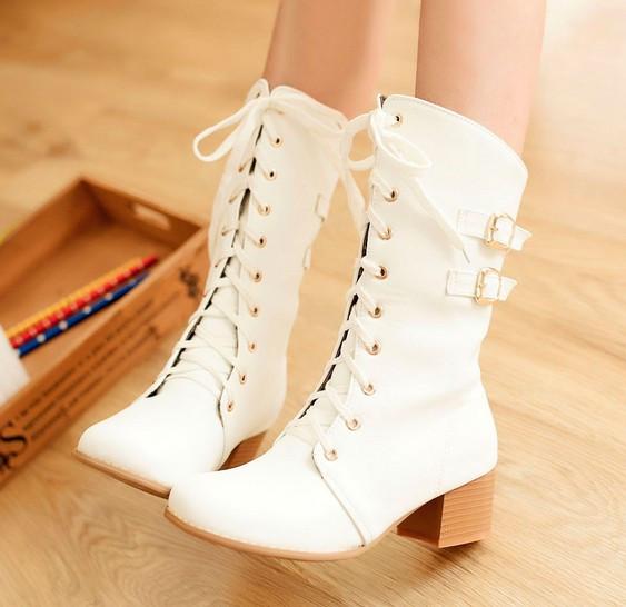 Fashion Metal Buckle Martin Boots AD10257