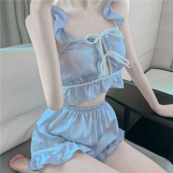 Kawaii Ruffled Sleepwear Set AD11674