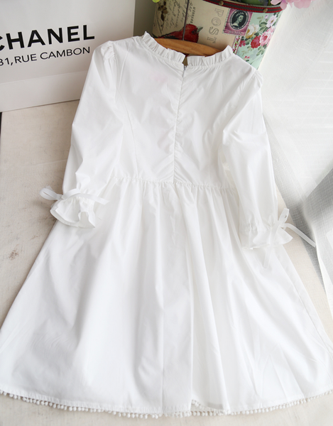 White Japanese Lace Dress AD10423