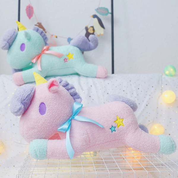 Pink/Mint Green Unicorn Hold Pillow Doll AD10202
