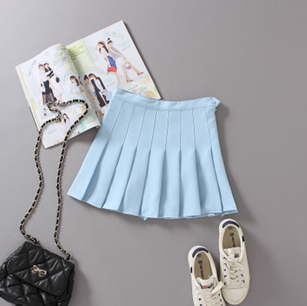 High Waist College Wind Tennis Pleated Skirt AD10098