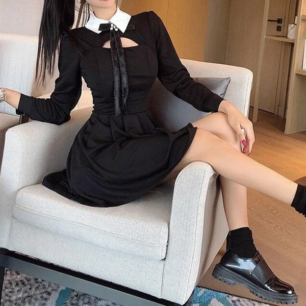 Black/Pink Chic Vintage Dress AD11329
