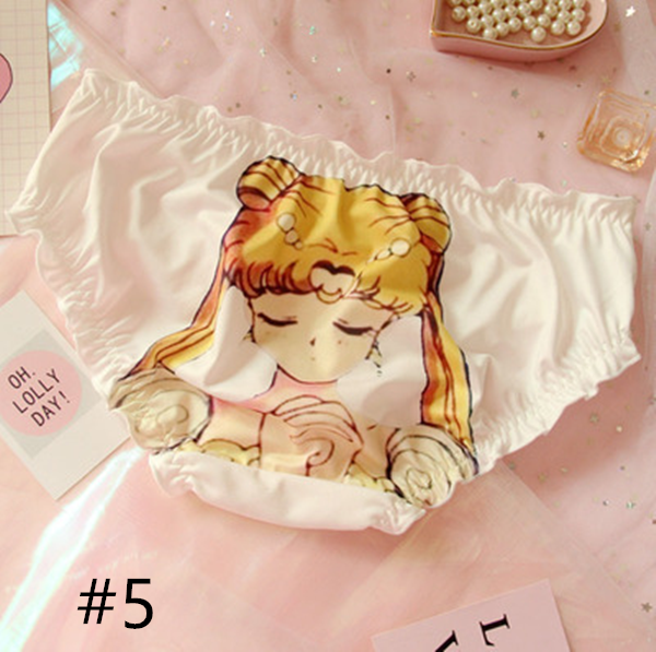 Sailor Moon Tsukino Usagi Anime Panties Female Underpants Sexy Panties for  Women Briefs Underwear Pantys Lingerie Solid Color