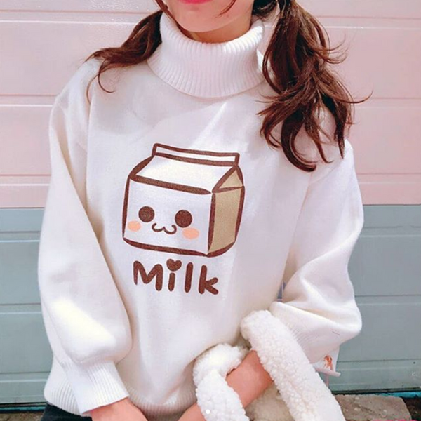 Milk Turtleneck Sweater AD10571
