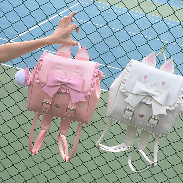 Japanese Cute Cat Bow Backpack AD11781