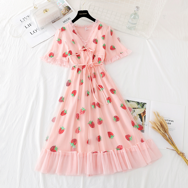 Lovely Strawberry Dress AD12585