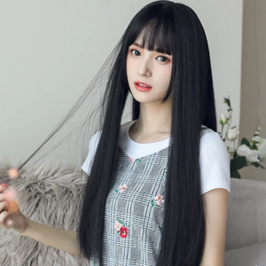 Black Long Straight Wig AD11686