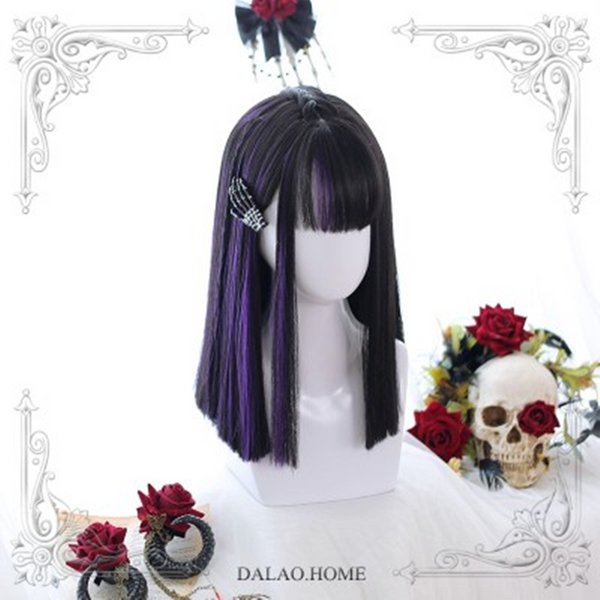 Lolita Purple Straight Hair Wigs AD11391