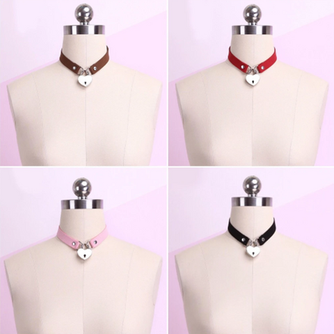 Harajuku Heart Key locker Collar AD11417