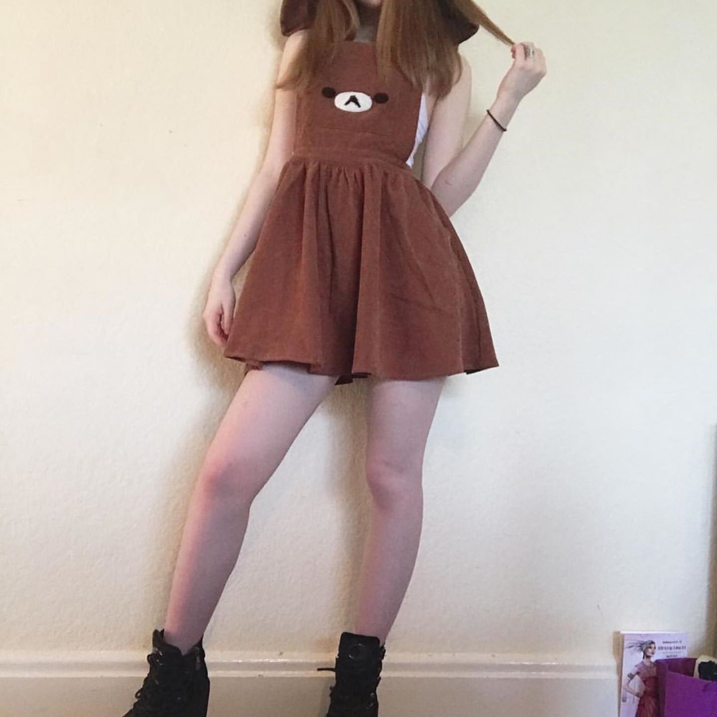Robe Salopette à Capuche Rilakkuma - Marron - Longueur Genou - Taille Unique - Neuf Avec étiquettes
